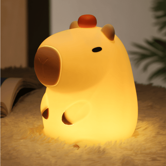 Capybara Night Light – Soft Silicone Kids Night Lamp with 20-Min Timer